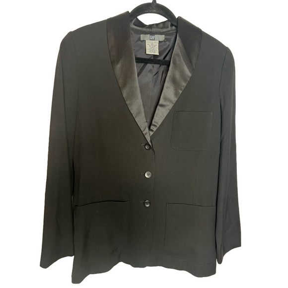 GAP Jackets & Blazers - Gap Wool Blend Lined Black Blazer Size 4 Oversized
